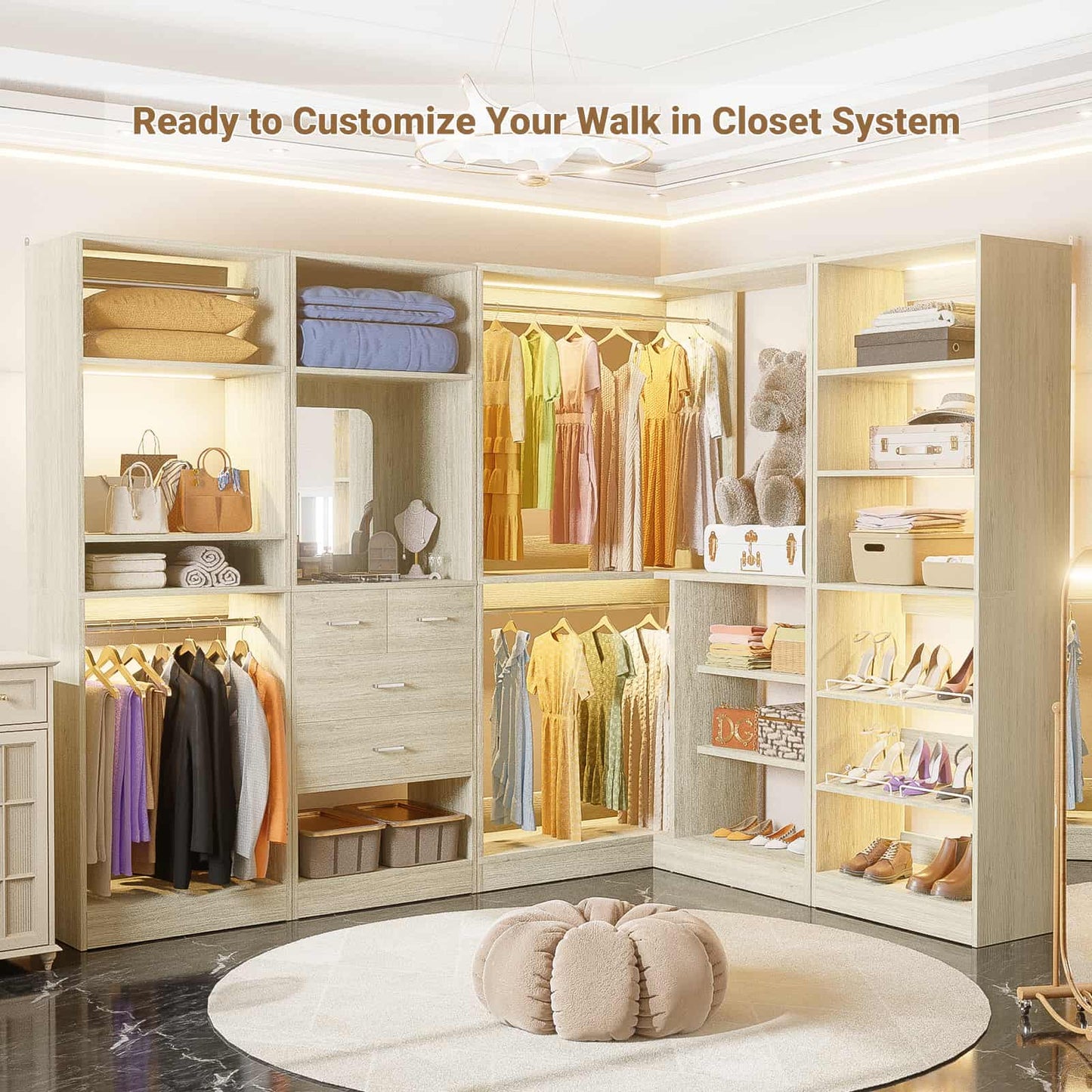 Homieasy Corner Closet System