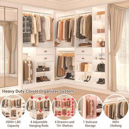 Freestanding Closet System with 3 Sets