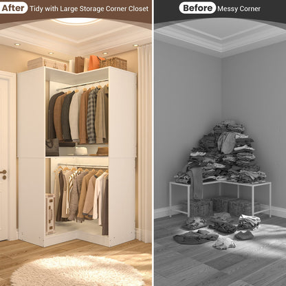 32 Inches Corner Closet System