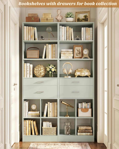 2-Pack 22" Closet System with Drawers, Stackable Wardrobe Storage Units for Small Spaces & Walk-in Closets