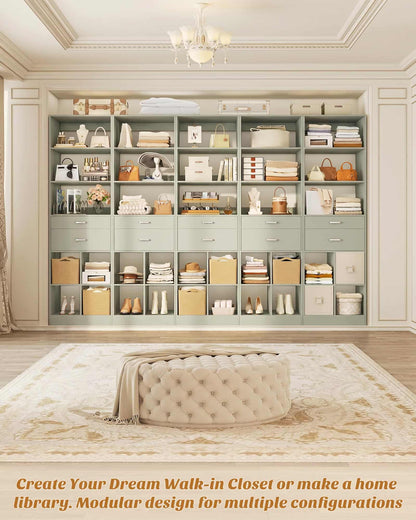 3-Pack 22" Closet System with Drawers, Flexible Wardrobe Storage Units for Bedroom, Walk-in Closet & Small Spaces