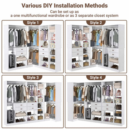 Freestanding Closet System with 3 Sets