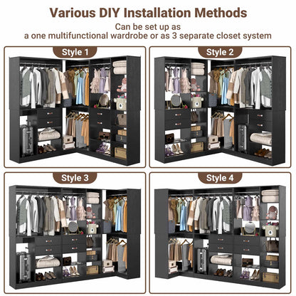 Freestanding Closet System with 3 Sets