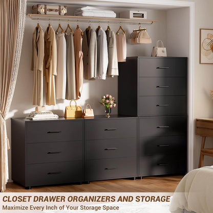 2-Pack Stackable Large Walk-in Closet Drawer System, Heavy-Duty Storage Organizer for Bedroom, Living Room & Closet