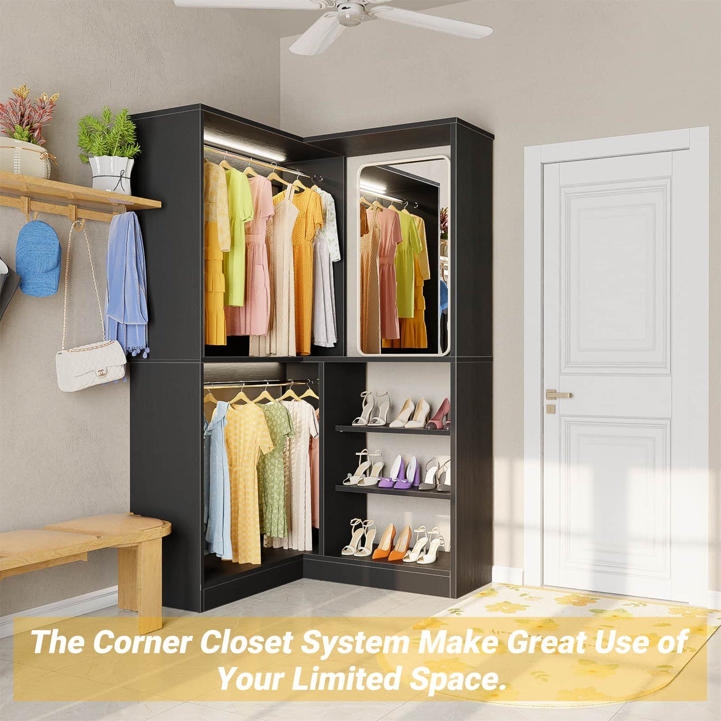 Homieasy Corner Closet System