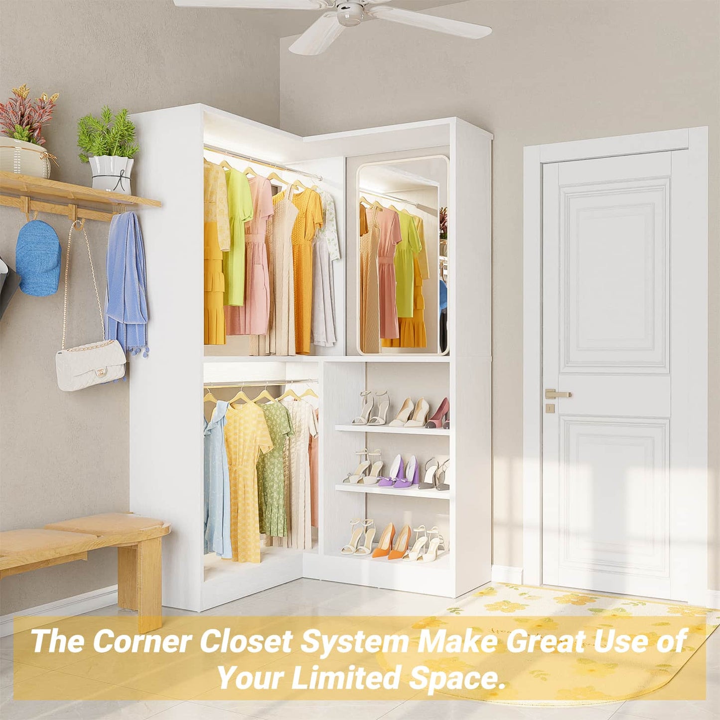 Homieasy Corner Closet System