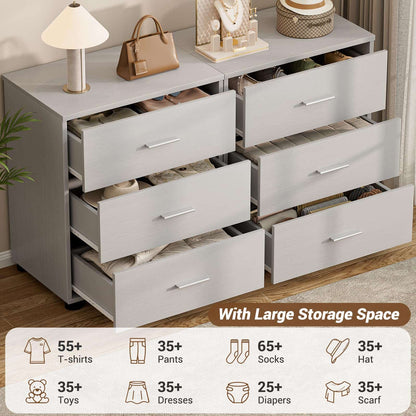 2-Pack Stackable Large Walk-in Closet Drawer System, Heavy-Duty Storage Organizer for Bedroom, Living Room & Closet