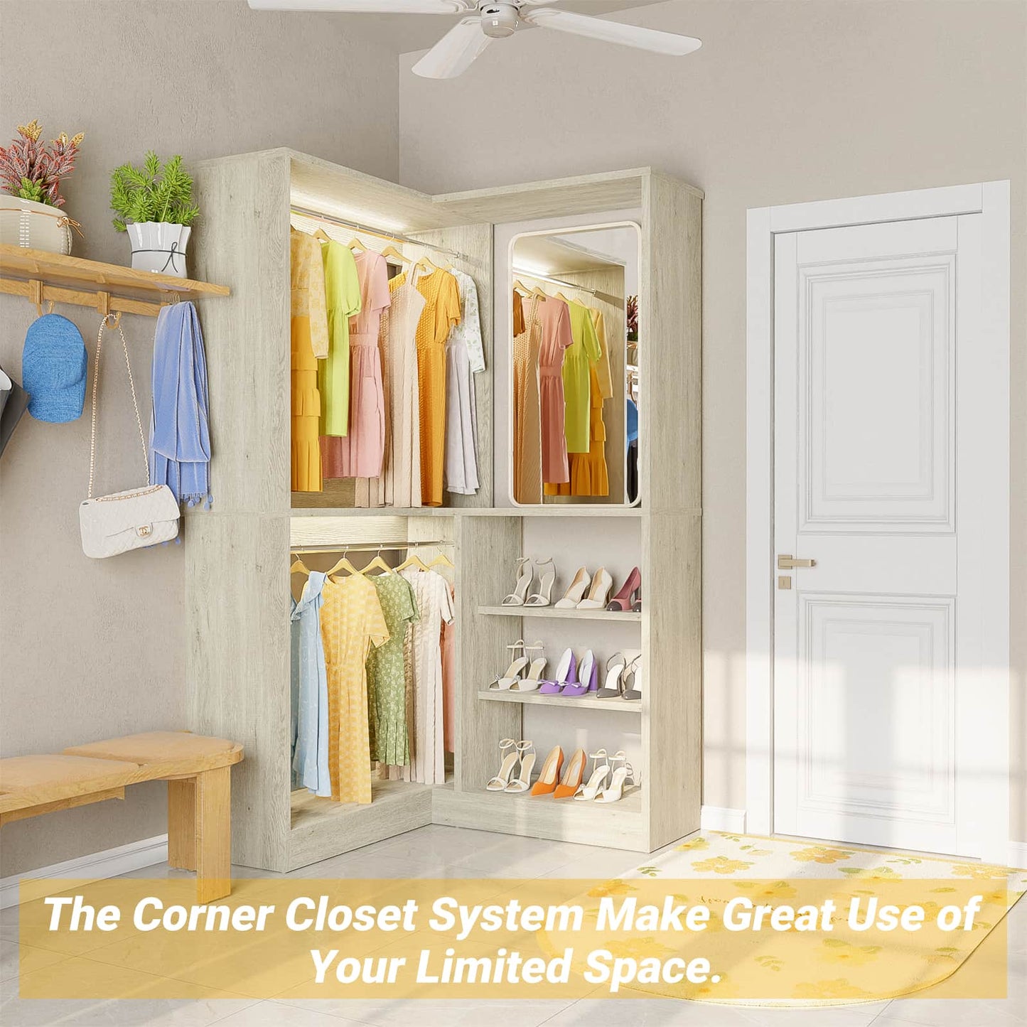 Homieasy Corner Closet System