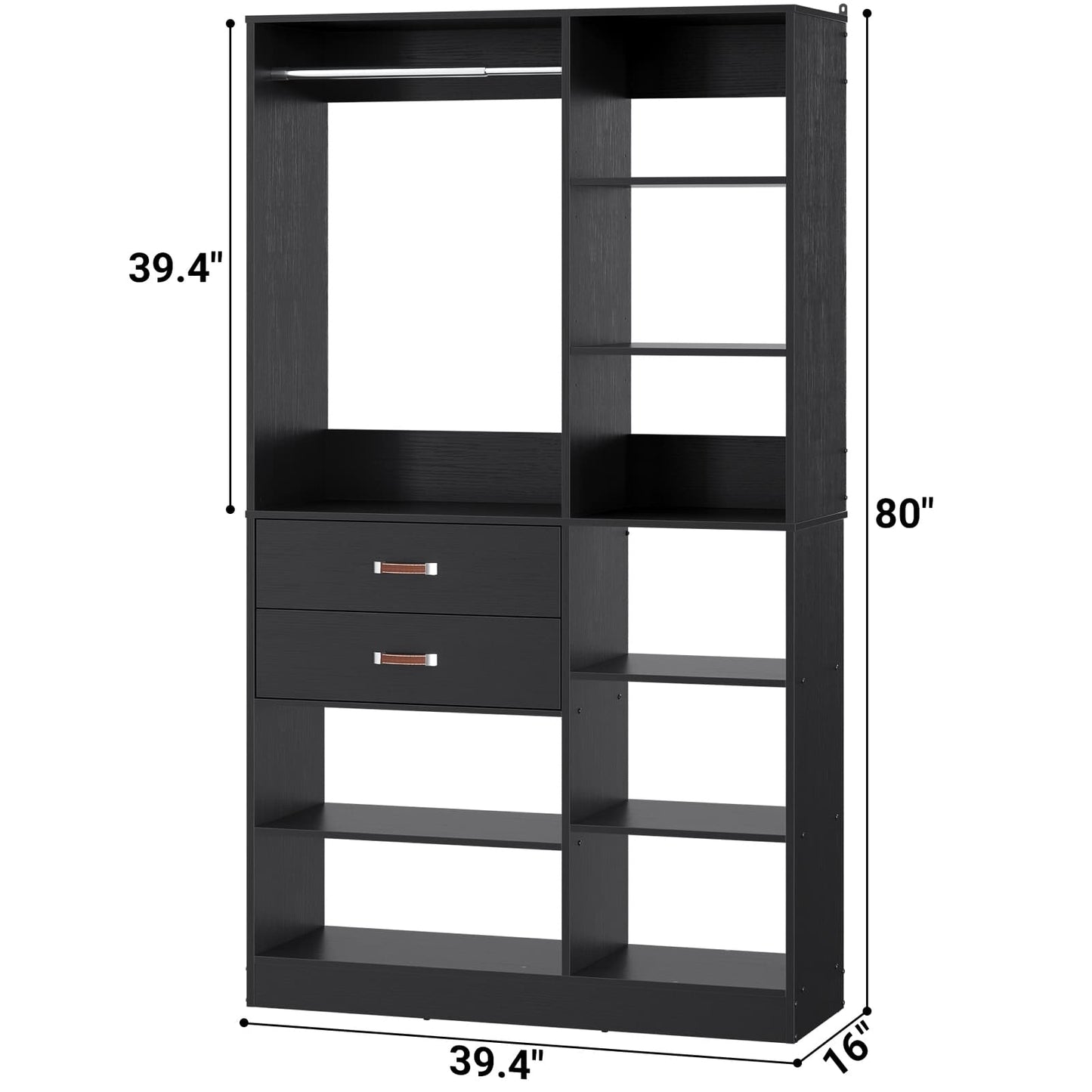 40 Inches Freestanding Closet System with 10 Shelves