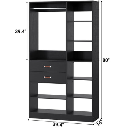 40 Inches Freestanding Closet System with 10 Shelves