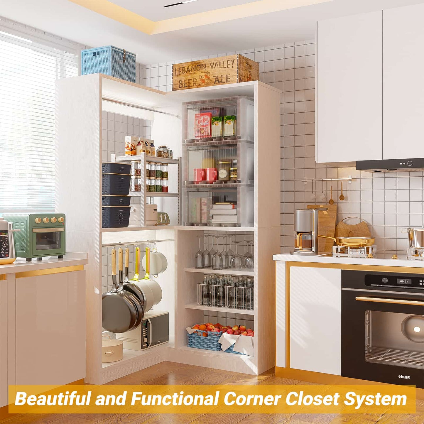 Homieasy Corner Closet System