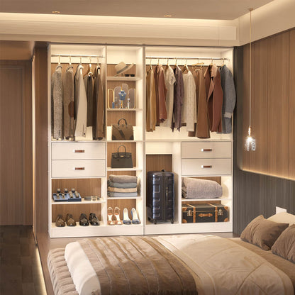40 Inches Freestanding Closet System with Suitcase Storage