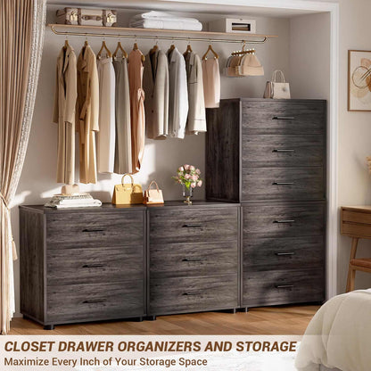2-Pack Stackable Large Walk-in Closet Drawer System, Heavy-Duty Storage Organizer for Bedroom, Living Room & Closet