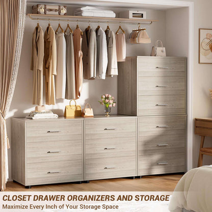 2-Pack Stackable Large Walk-in Closet Drawer System, Heavy-Duty Storage Organizer for Bedroom, Living Room & Closet