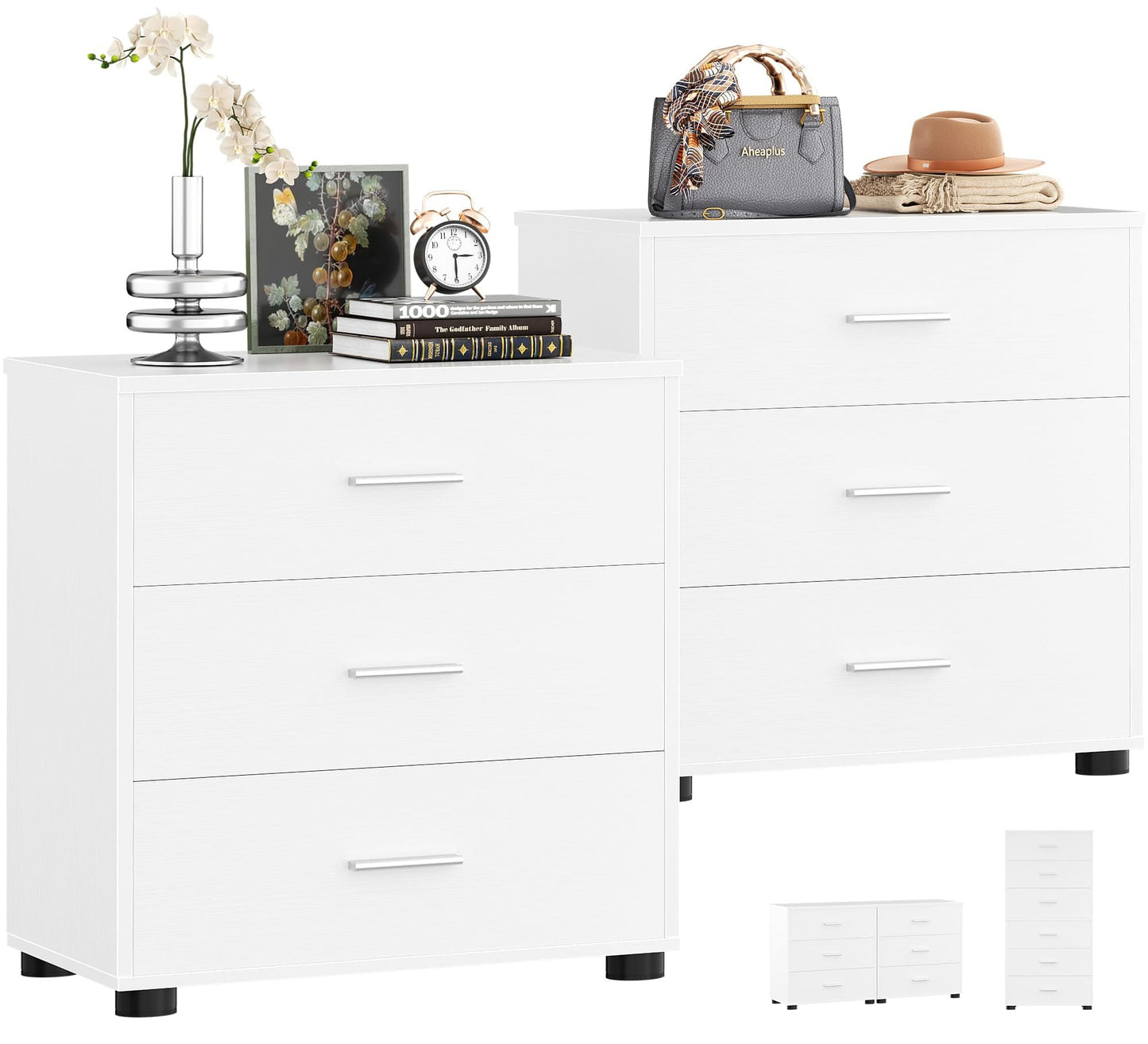 2-Pack Stackable Large Walk-in Closet Drawer System, Heavy-Duty Storage Organizer for Bedroom, Living Room & Closet