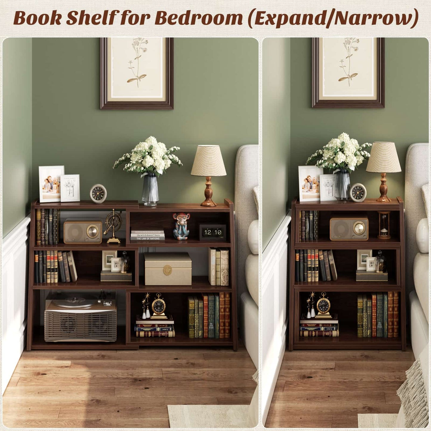 3-Tier Small Extendable Ladder Bookshelf