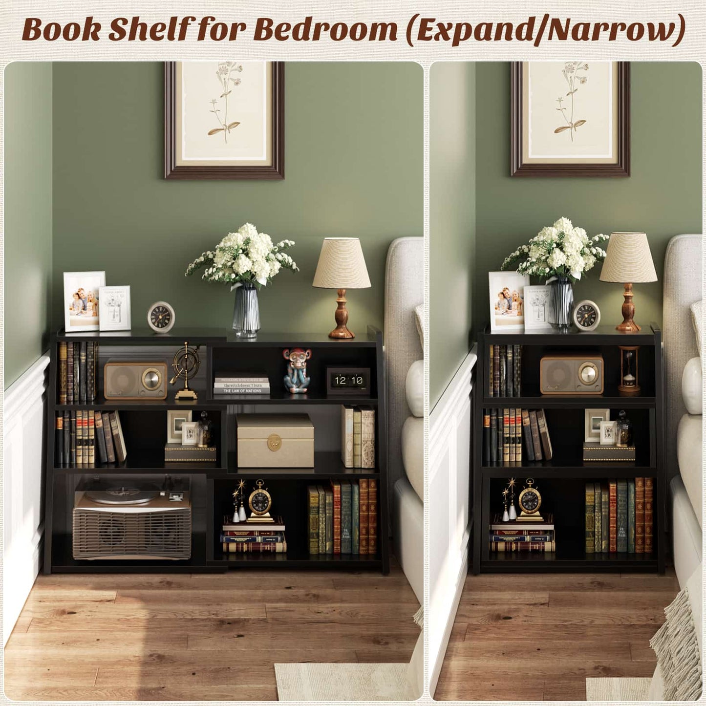 3-Tier Small Extendable Ladder Bookshelf