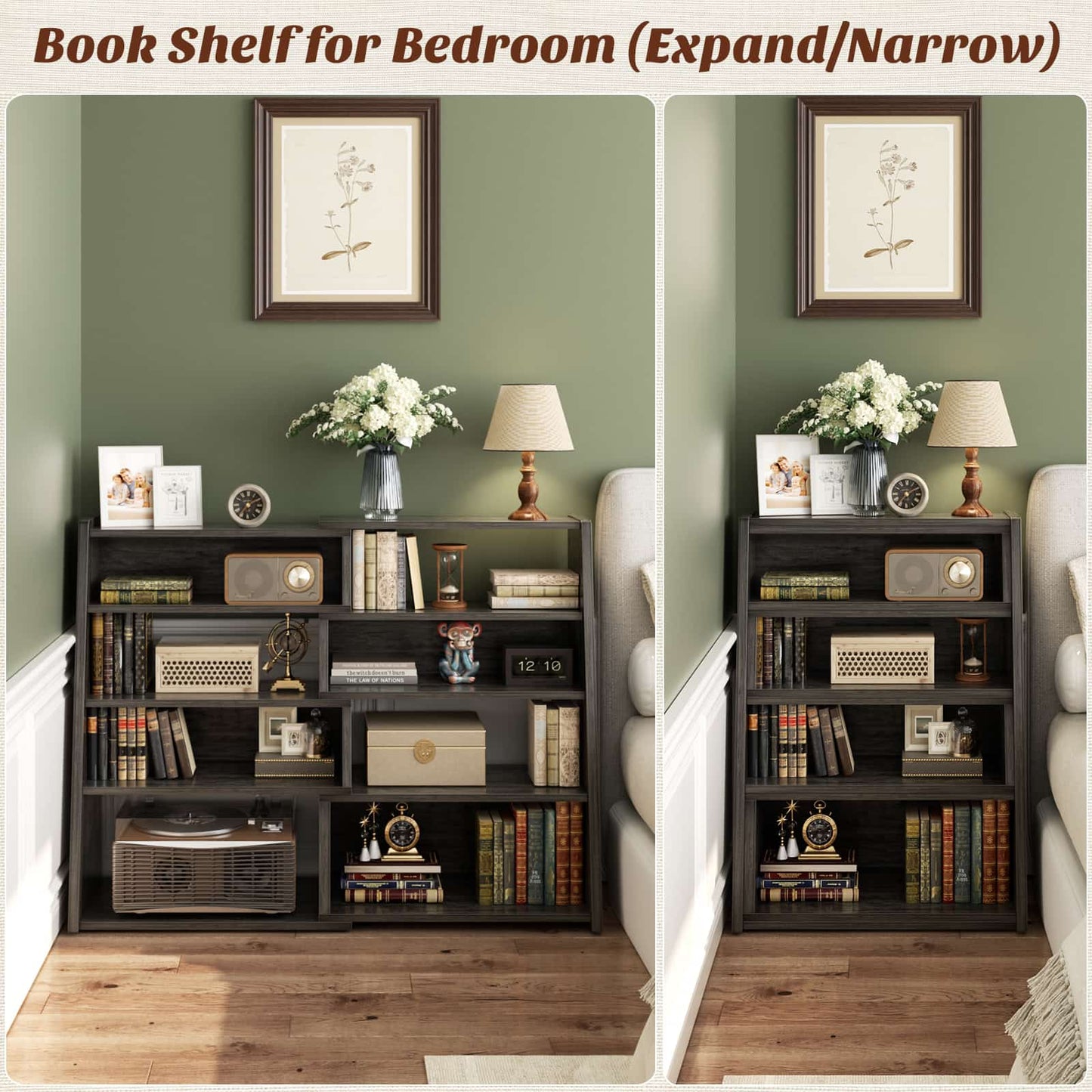 3-Tier Small Extendable Ladder Bookshelf