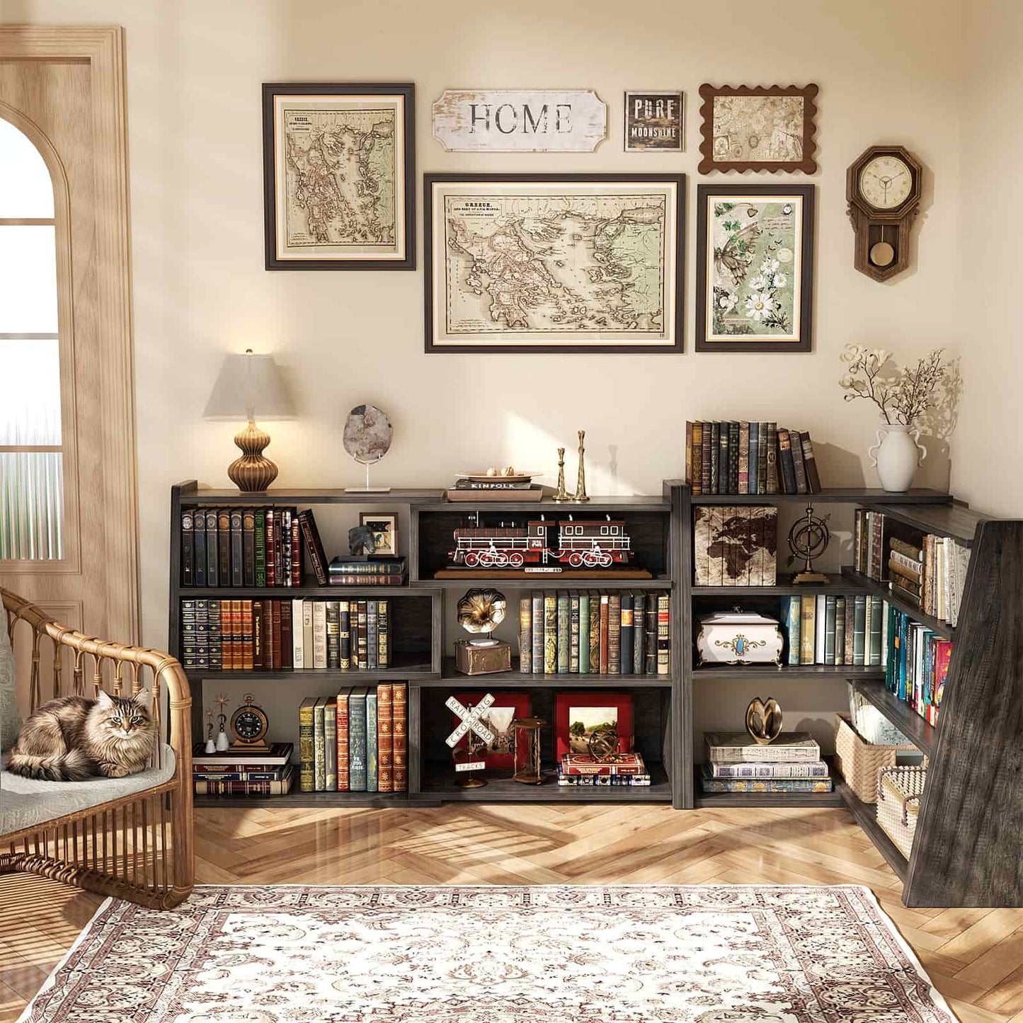 3-Tier Small Extendable Ladder Bookshelf