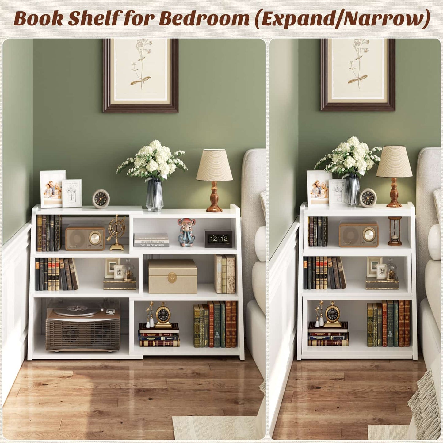 3-Tier Small Extendable Ladder Bookshelf