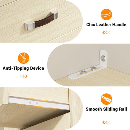 8FT Closet Organizer System with Partition Storage Spaces, Drawers, Shelves, Hanging Rods