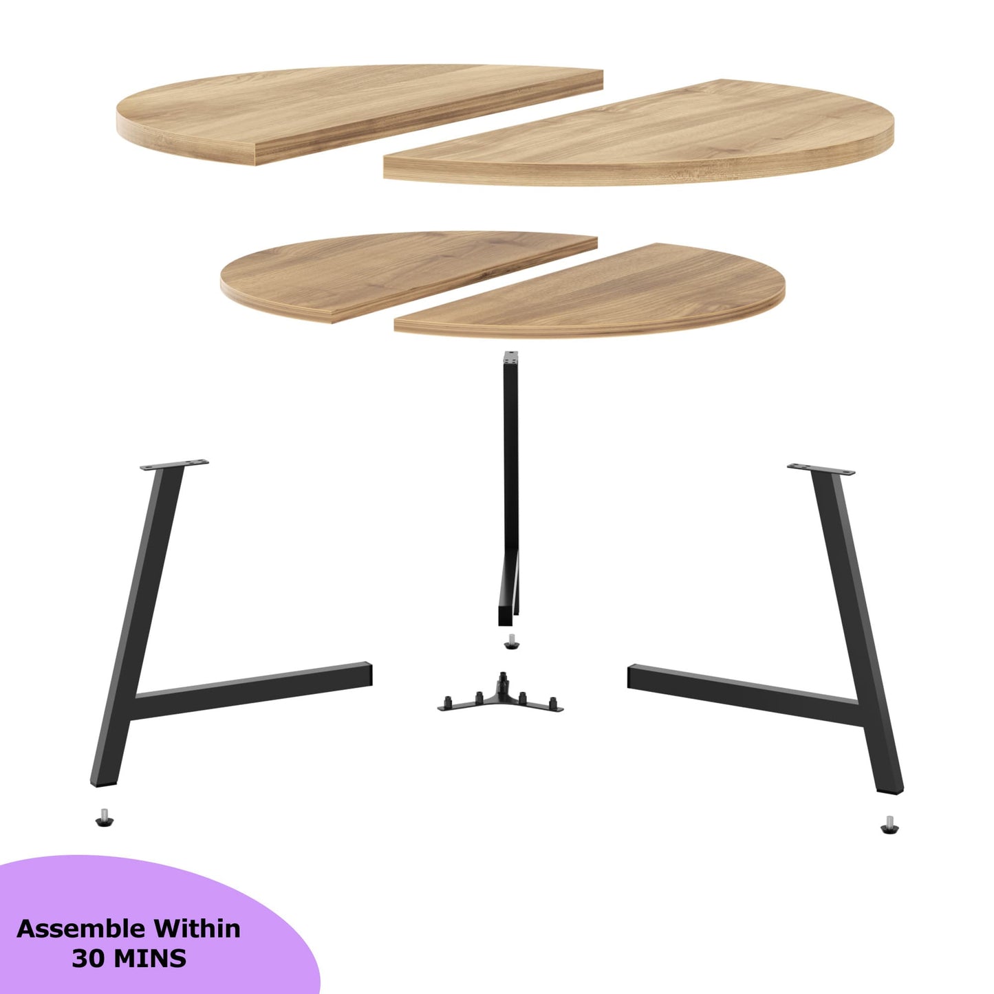 29.5'' 2-Tier Round Coffee Table