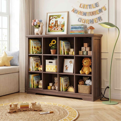 12 Cube Organizer Cabinet with Charging Station & USB Ports