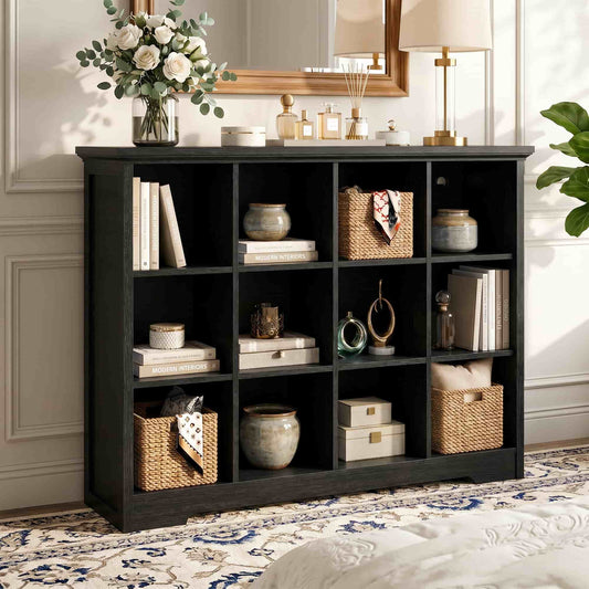12 Cube Organizer Cabinet with Charging Station & USB Ports