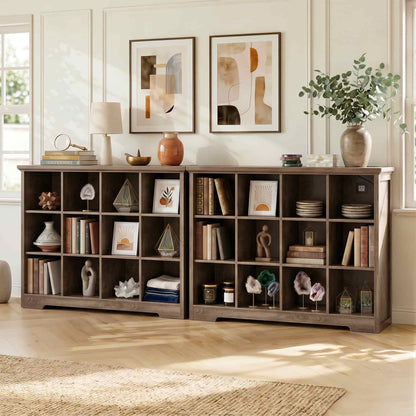 12 Cube Organizer Cabinet with Charging Station & USB Ports