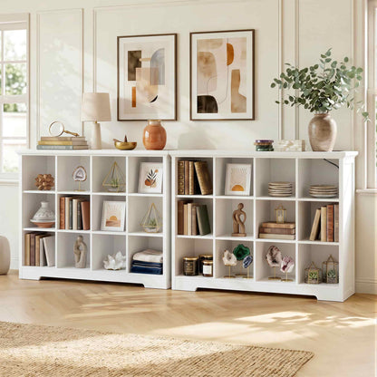 12 Cube Organizer Cabinet with Charging Station & USB Ports