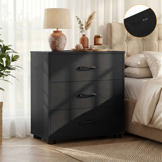 3 Drawer Dresser with Charging Station