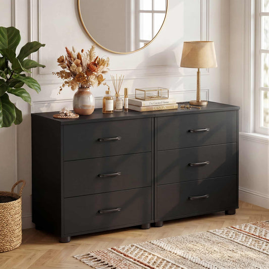 3 Drawer Dresser with Charging Station Set of 2