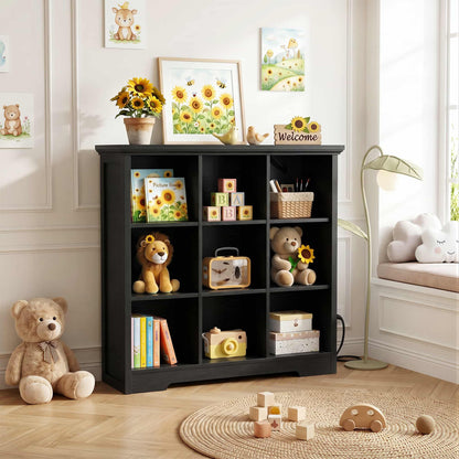41'' Tall 9 Cube Storage Organizer with Charging Station