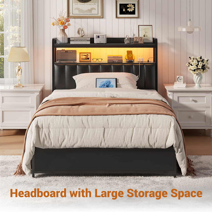 Upholstered Headboards with Outlets, USB Ports and LED Light