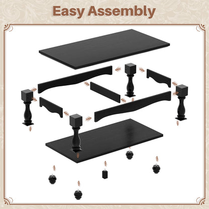 Coffee Table, 2-Tier Farmhouse Coffee Table with Storage for Living Room