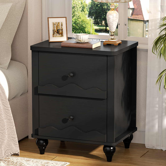 2 Drawer Nightstand with Power Outlet