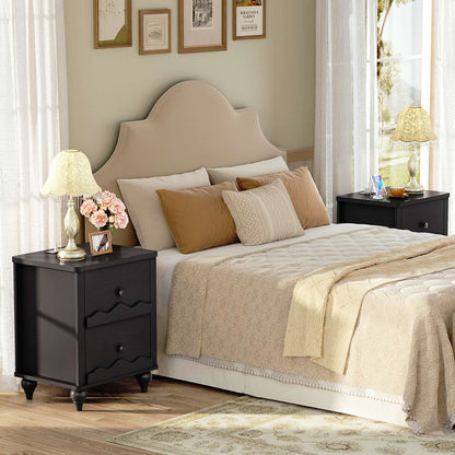 2 Drawer Nightstand with Power Outlet