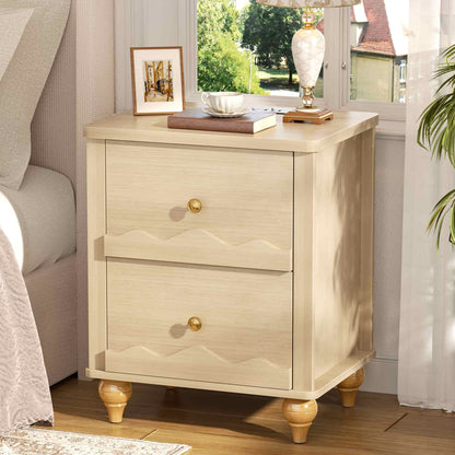 2 Drawer Nightstand with Power Outlet