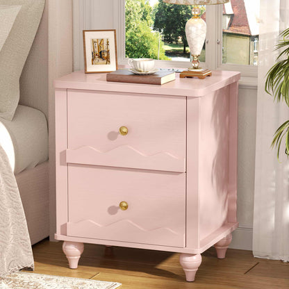 2 Drawer Nightstand with Power Outlet