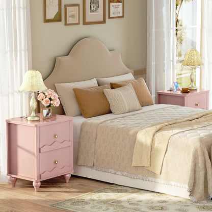 2 Drawer Nightstand with Power Outlet
