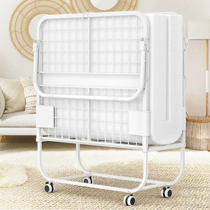 Folding Bed with Memory Foam Mattress, 75' x 31'