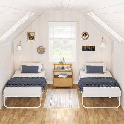Folding Bed with Memory Foam Mattress, 75' x 31'