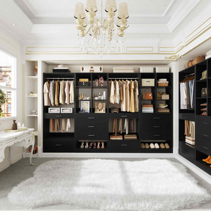 47.2" Modular Closet System with 4 Drawers, Closet Organizers with Cube Storage and Pant Rack