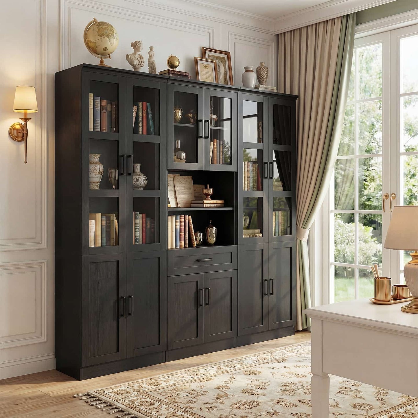 79.7'' Tall Pantry Cabinet 3-Piece Set - 70.8'' Width Kitchen Hutch Cabinet with Drawer and Adjustable Shelves