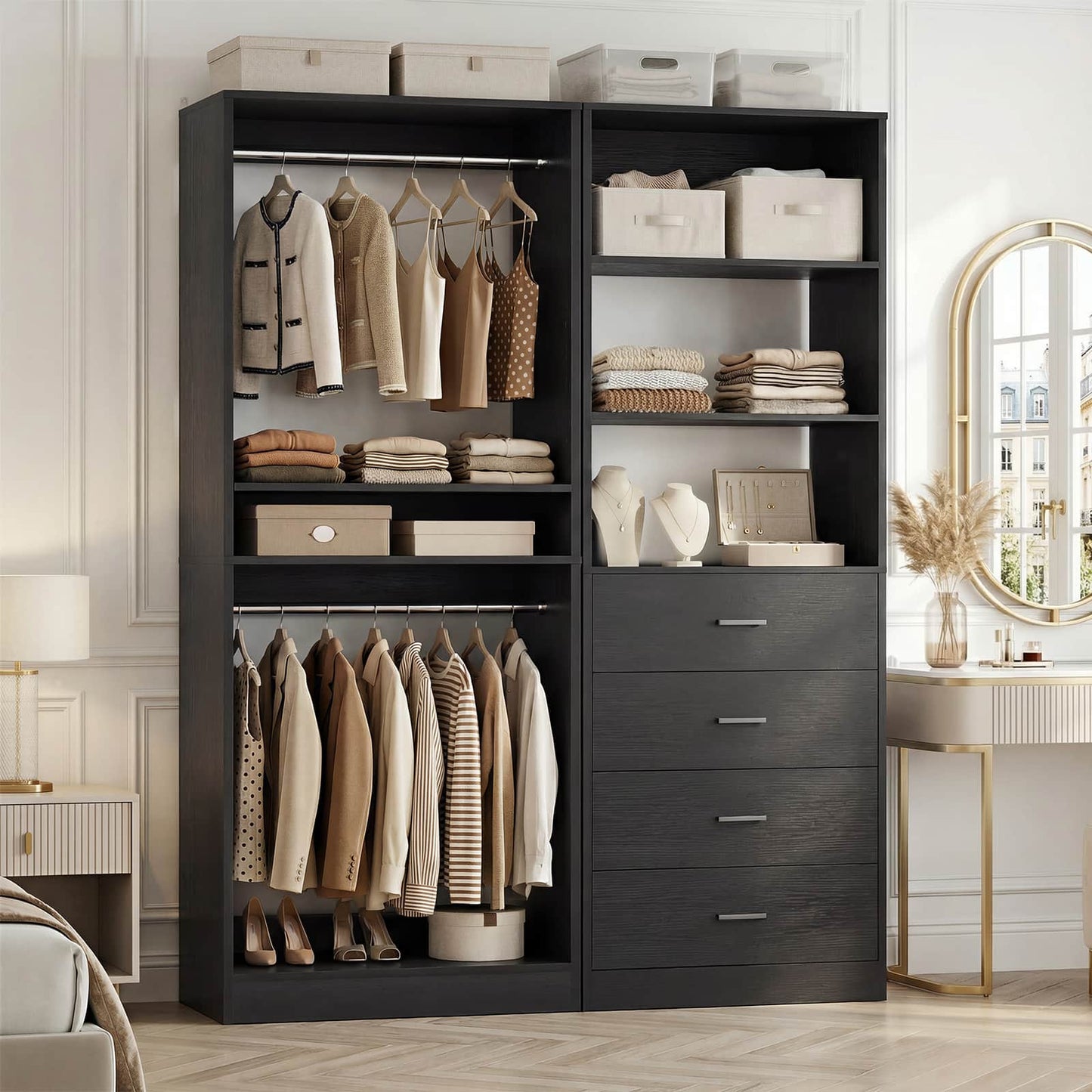 46.3''W 2-Piece Closet System with Drawers