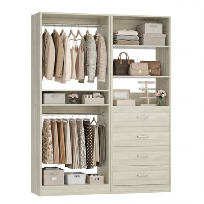 46.3''W 2-Piece Closet System with Drawers