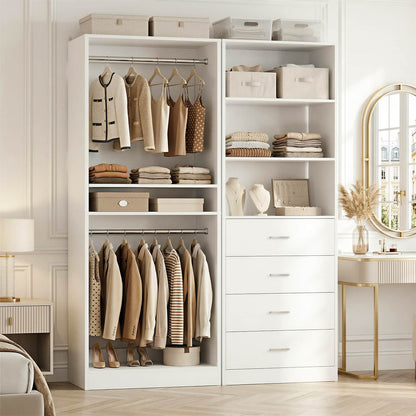 46.3''W 2-Piece Closet System with Drawers