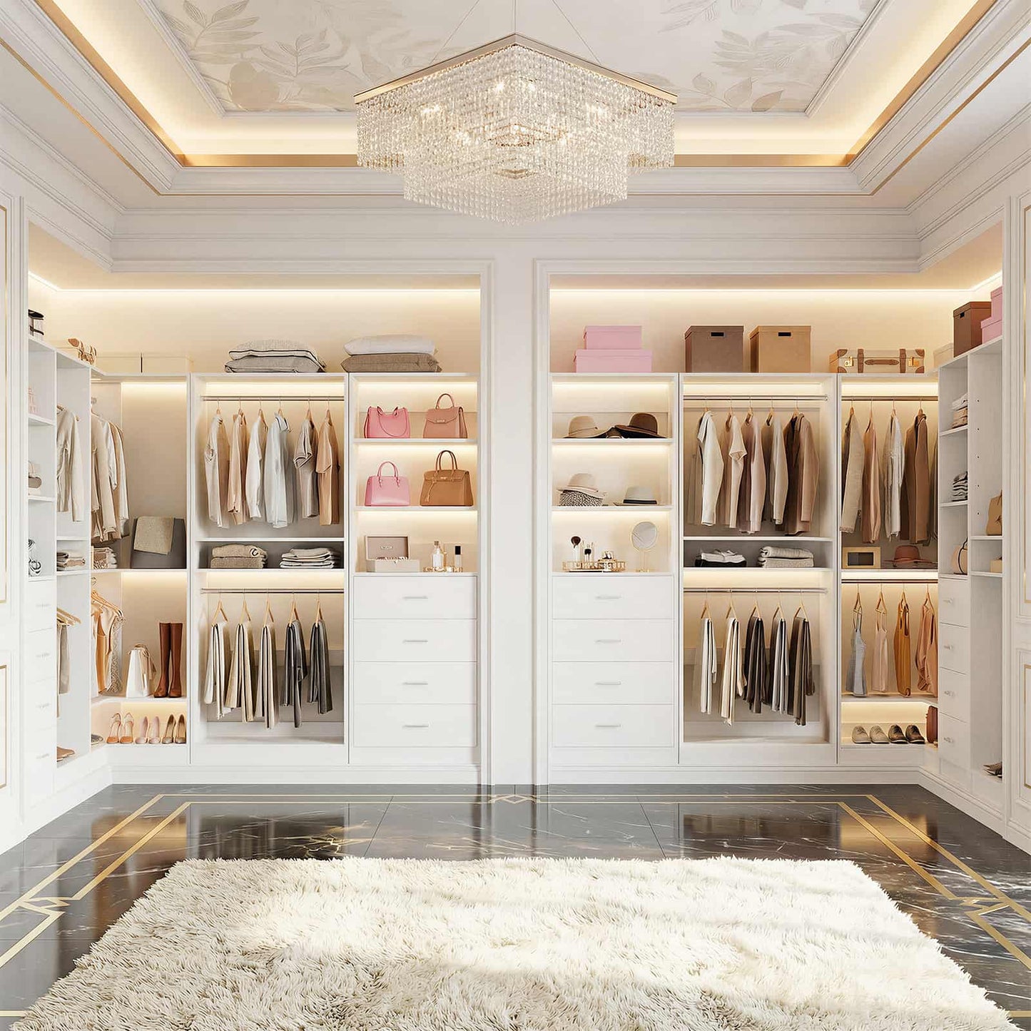 46.3''W 2-Piece Closet System with Drawers