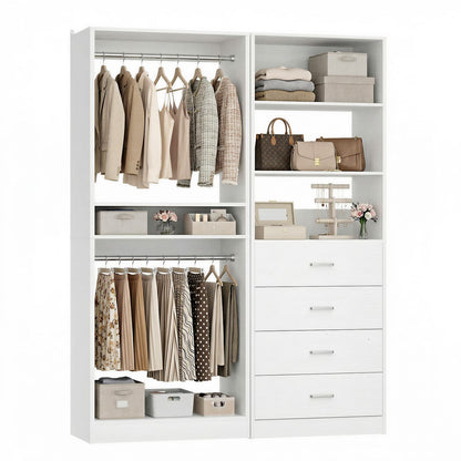 46.3''W 2-Piece Closet System with Drawers