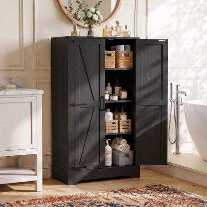 44'' W Pantry Storage Cabinet Set of 2, Small Farmhouse Pantry with Adjustable Shelves